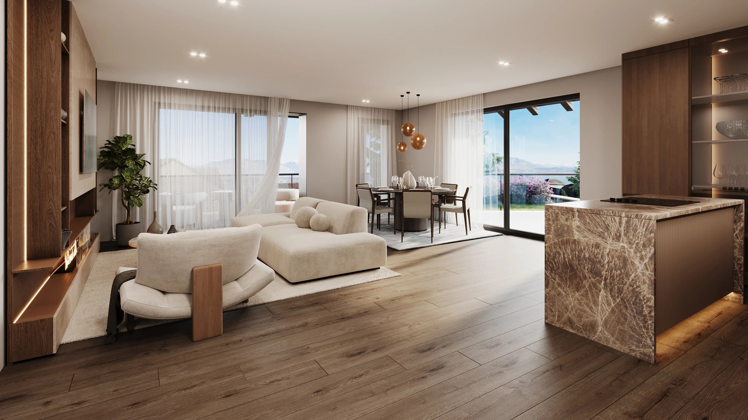 Rendu de l'appartement A11, T3 de 86 m²